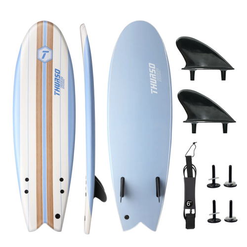 Lancer 5'10 Soft Top Fish Surfboard